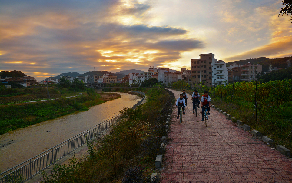 走進(jìn)新農(nóng)村：桂圩龍崗村夕陽歸來--邱活春.png